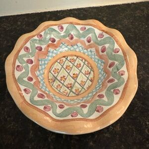 Mackenzie-Childs Colorful Ceramic Decorative Bowl